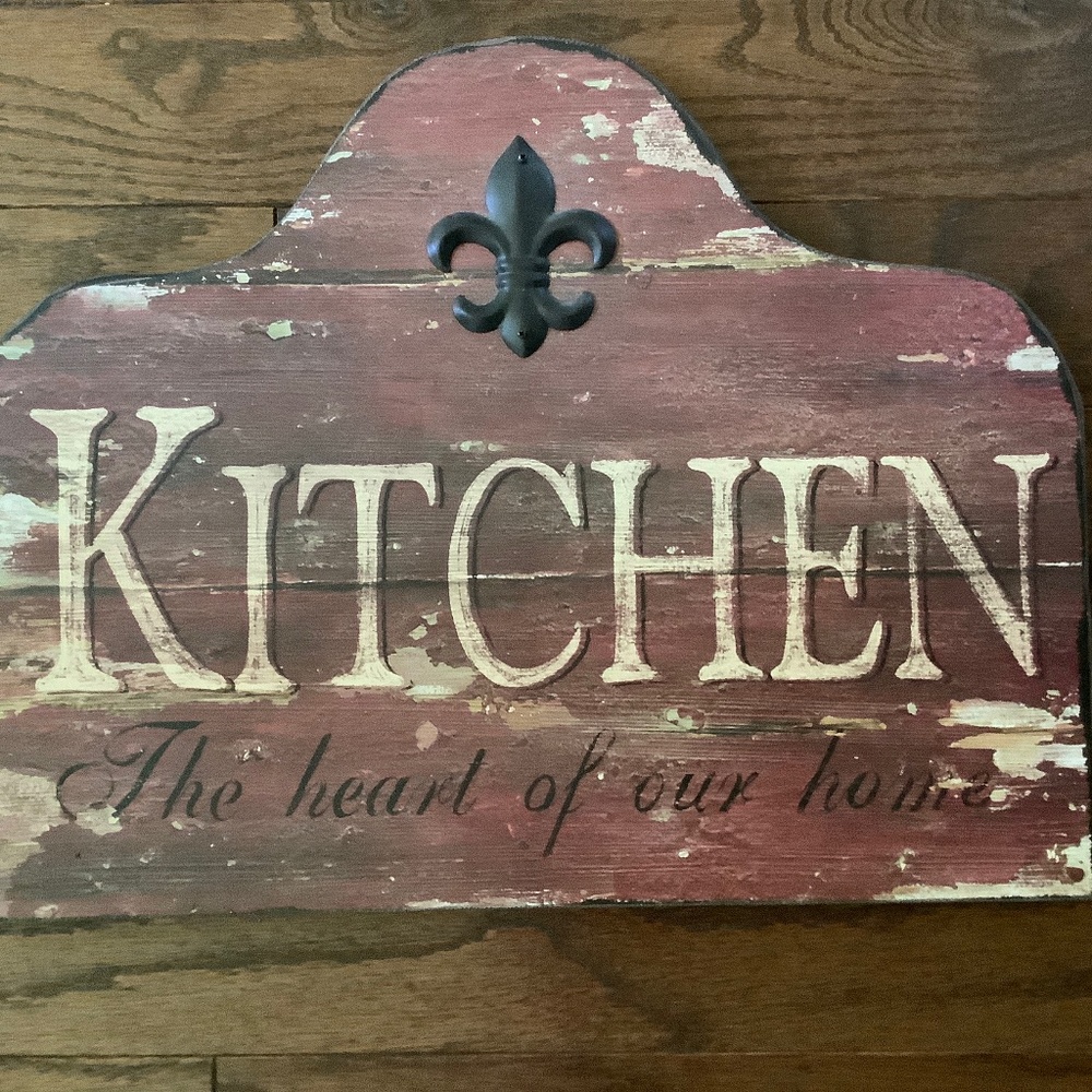 Wood statement piece for kitchen.
